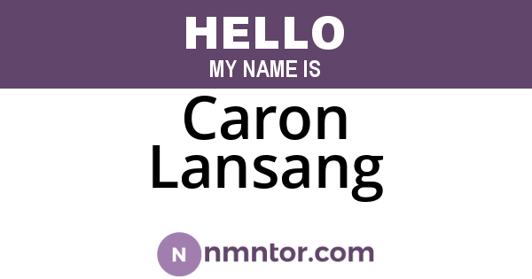 Caron Lansang