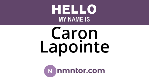 Caron Lapointe