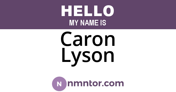 Caron Lyson
