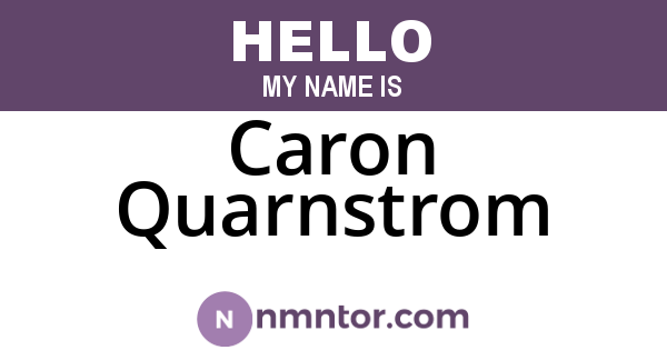 Caron Quarnstrom