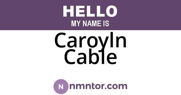 Caroyln Cable