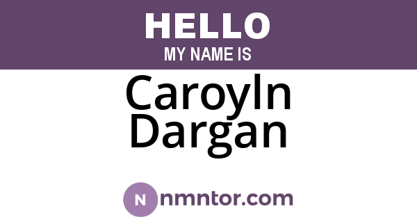 Caroyln Dargan