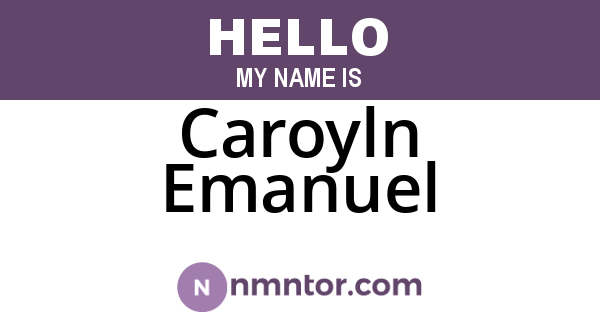 Caroyln Emanuel