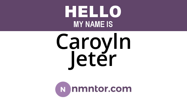 Caroyln Jeter