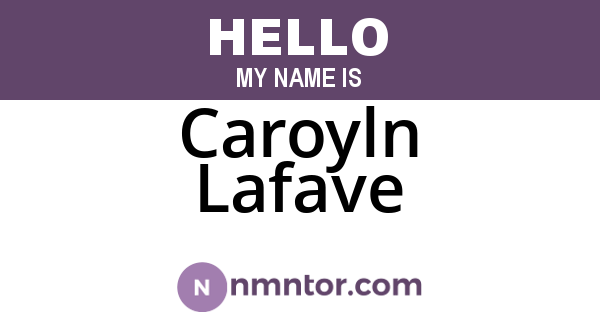 Caroyln Lafave