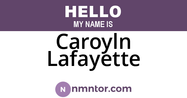 Caroyln Lafayette
