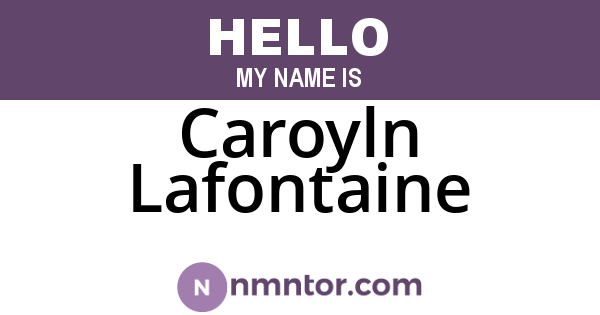 Caroyln Lafontaine