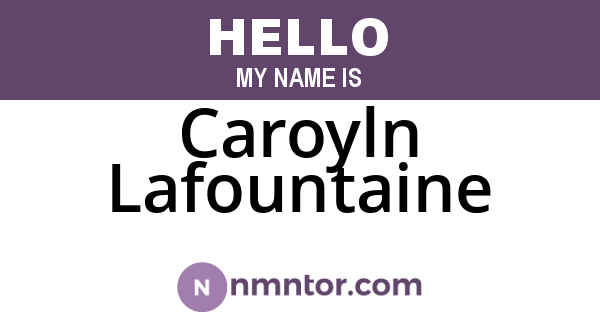 Caroyln Lafountaine