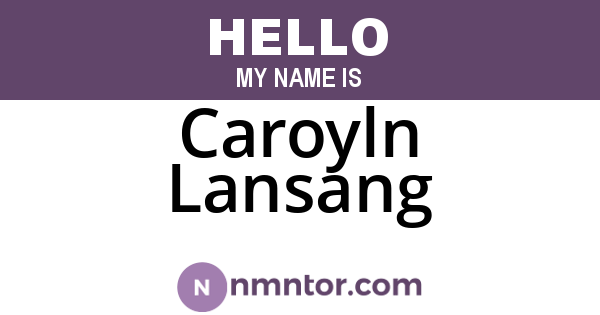 Caroyln Lansang
