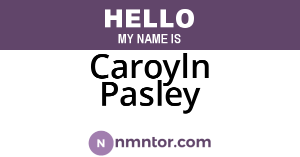 Caroyln Pasley