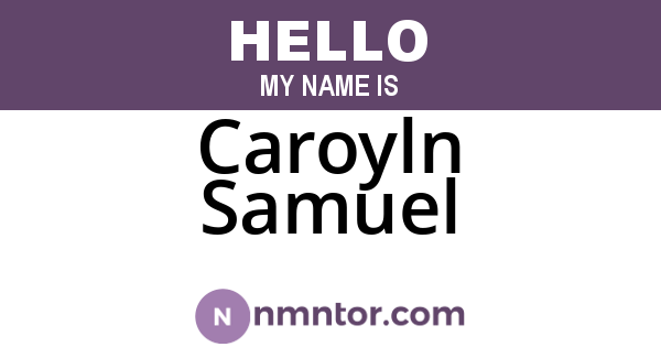 Caroyln Samuel