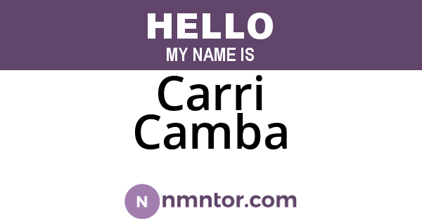 Carri Camba