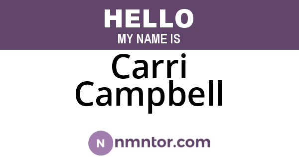 Carri Campbell