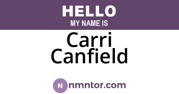 Carri Canfield