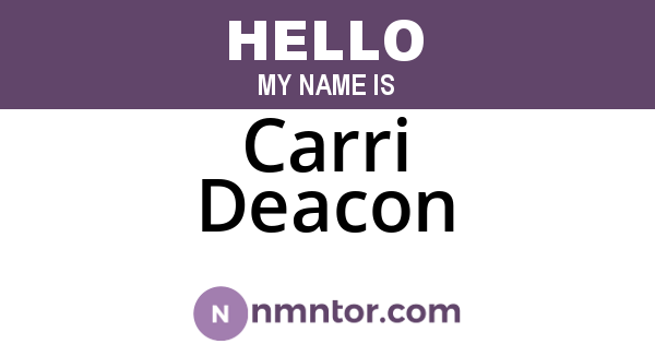 Carri Deacon