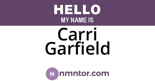 Carri Garfield