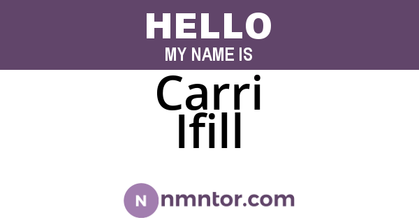 Carri Ifill