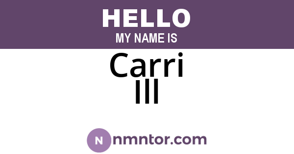 Carri Ill