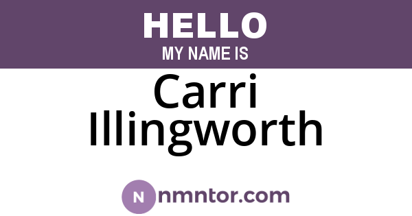 Carri Illingworth