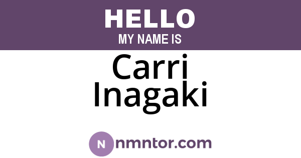Carri Inagaki