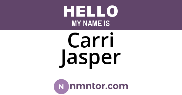 Carri Jasper