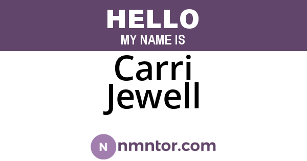 Carri Jewell