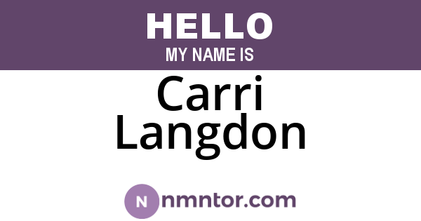 Carri Langdon