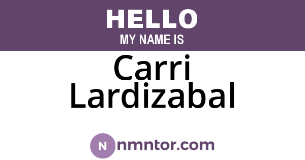 Carri Lardizabal