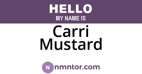Carri Mustard
