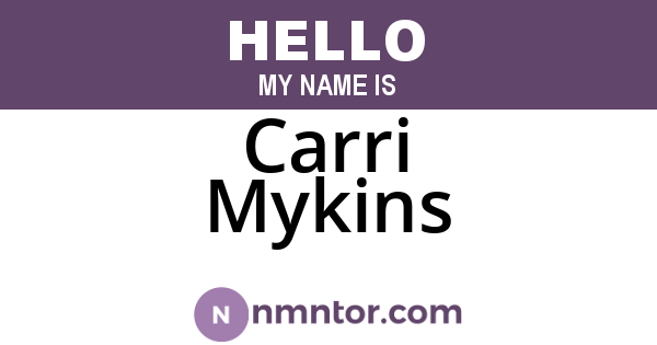 Carri Mykins