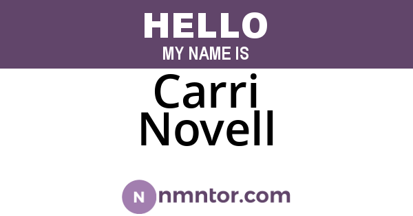 Carri Novell