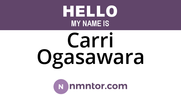 Carri Ogasawara