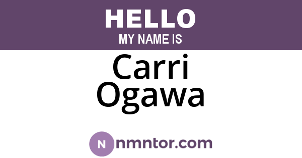 Carri Ogawa