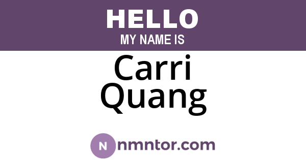 Carri Quang