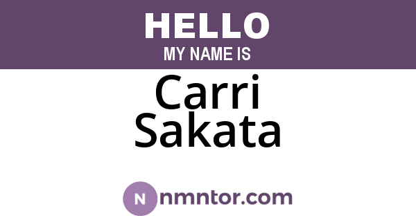 Carri Sakata