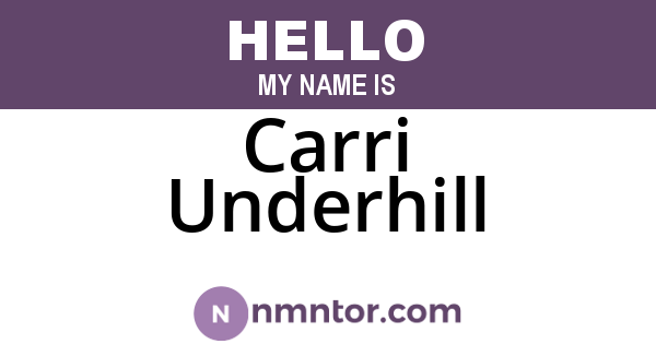 Carri Underhill