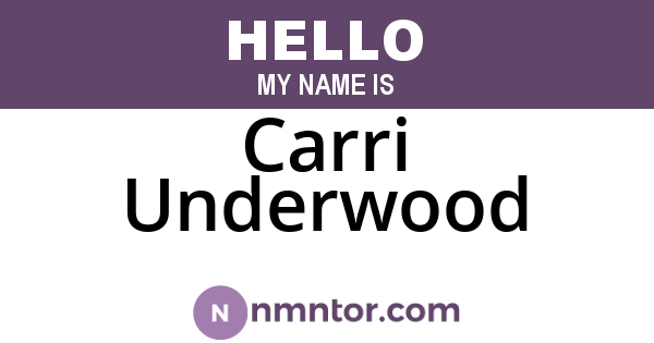 Carri Underwood