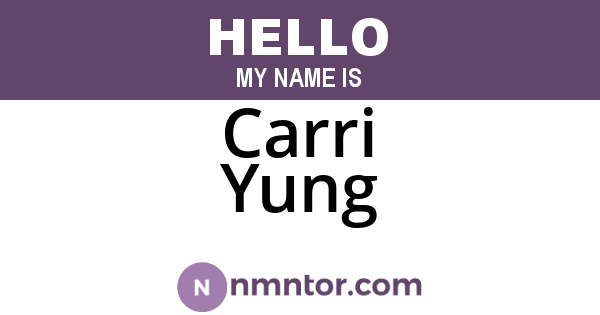 Carri Yung