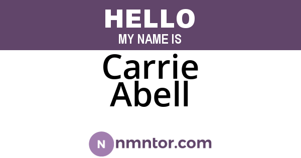 Carrie Abell