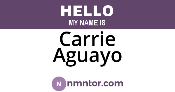 Carrie Aguayo