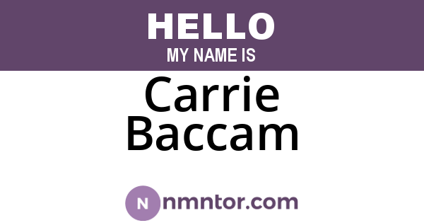 Carrie Baccam