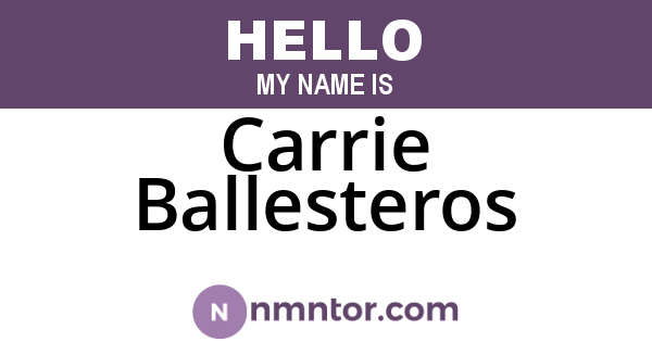 Carrie Ballesteros