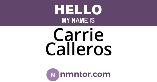 Carrie Calleros