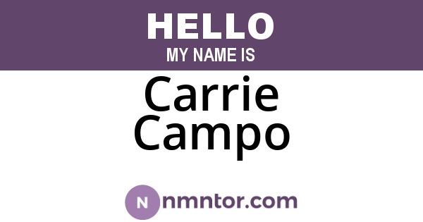 Carrie Campo