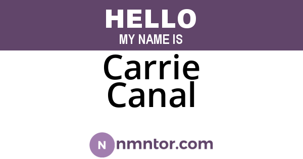 Carrie Canal