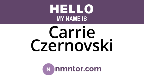 Carrie Czernovski