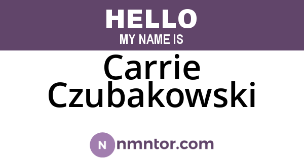 Carrie Czubakowski