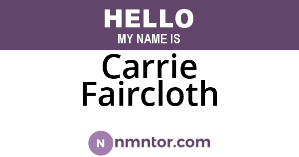 Carrie Faircloth