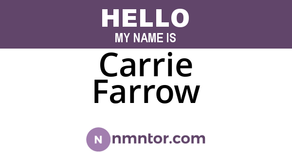 Carrie Farrow