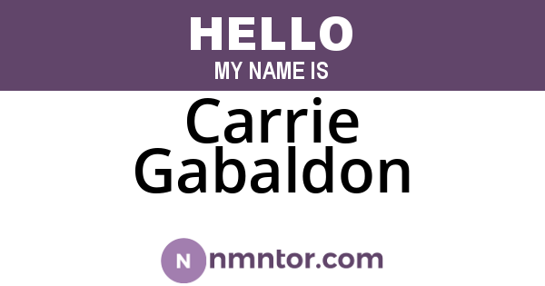 Carrie Gabaldon